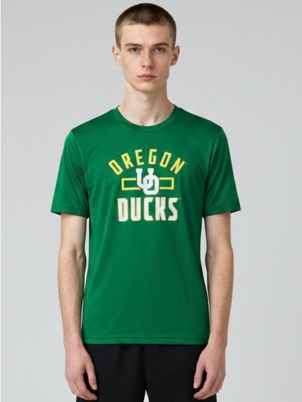 Fanatics Green Oregon Ducks Graphic Tee with Yellow and White Logo
